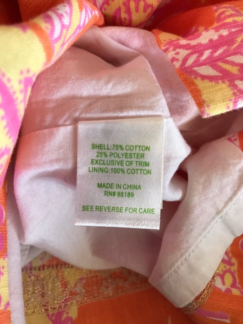 Lilly Pulitzer Originals sz 2 Bel Air Hen Dress Shift White Eyelet Orange Pink - Picture 6 of 6
